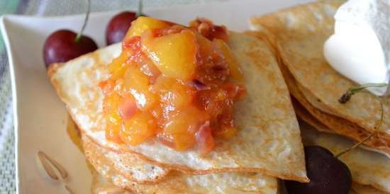 Frittelle di cocco con chutney di mango