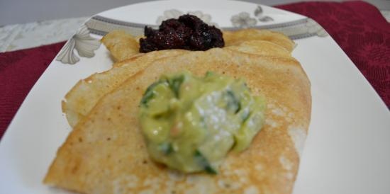 Pancakes with sour mare's milk gluten-free