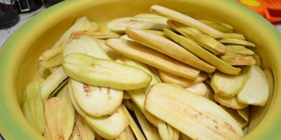 Pickled eggplant chips