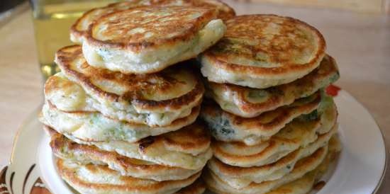 Buñuelos "Ración seca" con brócoli y pollo