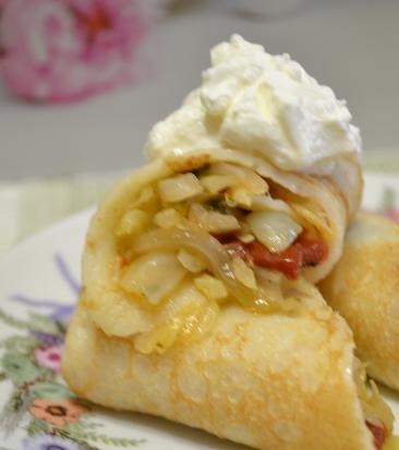 Frittelle senza glutine ripiene di cavolo cappuccio in umido