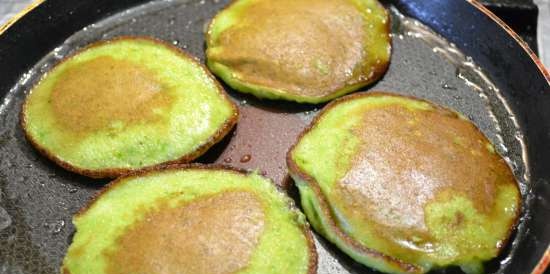 Pea pancakes "napaka berde"