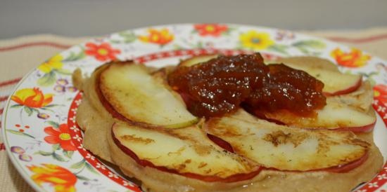 Frittelle spesse con latte cagliato con farina integrale e al forno