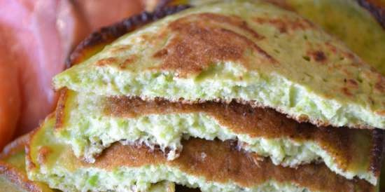 Pea pancakes "napaka berde"