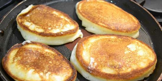 Tortitas de cuajada con harina de arroz integral y leche cuajada