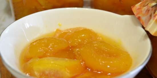 Apricot jam with orange and rum