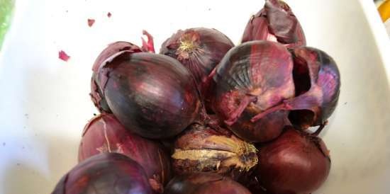 Cebolla roja, "frutas confitadas (frutas glaseadas)" en escabeche