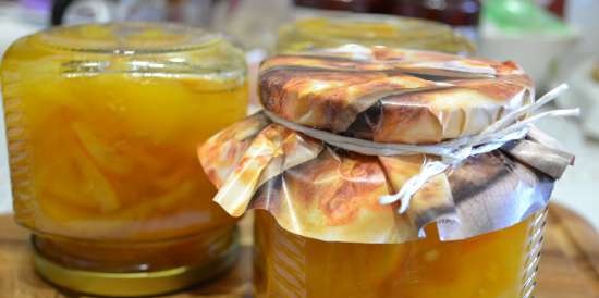 Apricot jam with orange and rum