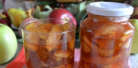 Apple jam from Antonovka "5 days", slices