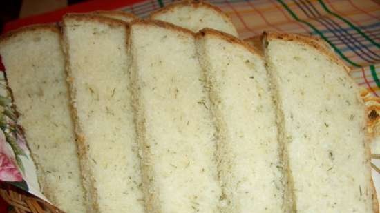 Pan de trigo con queso y eneldo (horno)