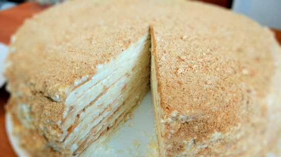 Layered Napoleon cake