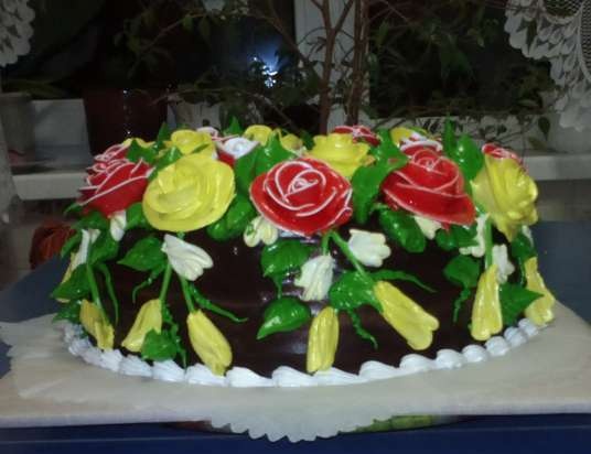 Mga cake ng bulaklak