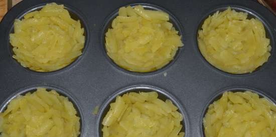 Potato nests with herring