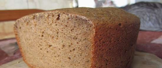 Pan de trigo y centeno sobre patatas (horno)