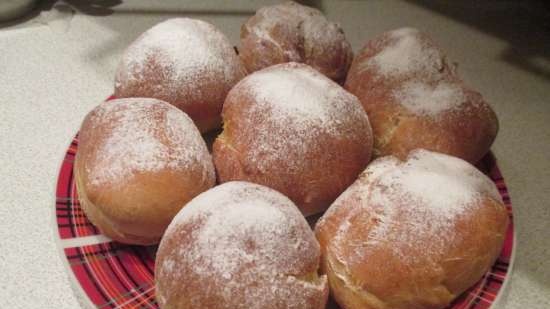 Sufganiet fánk a sütőből