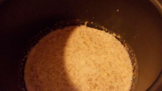 Oatmeal with bran in a multicooker Polaris 0520