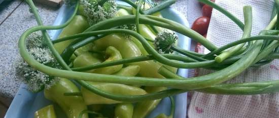 Green pepper na may miso paste (chaem)