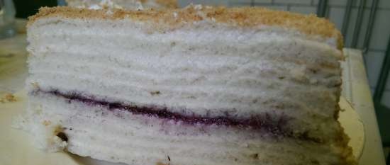 Layered Napoleon cake