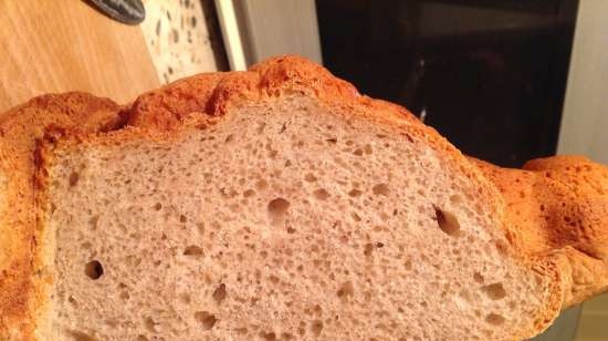 Pane di grano "Lacy" con lievito madre