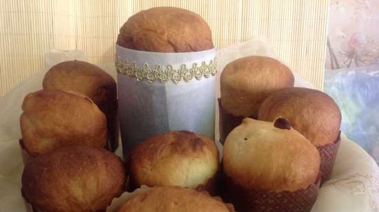 Kulich עם Myasoedovskaya בתנור (כיתת אמן)