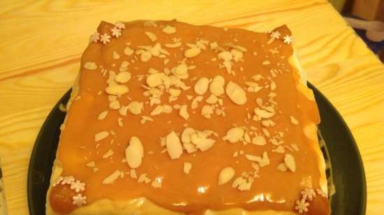 Pastís de caramel (en una planxa de neules)