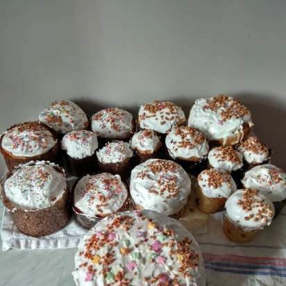 Kulich con Myasoedovskaya en el horno (clase magistral)