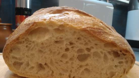 Artisanal bread without kneading