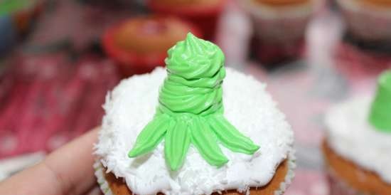 Cupcakes dell'albero di Natale