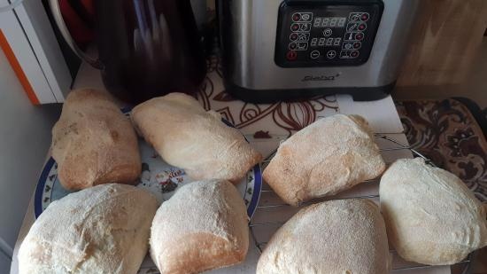 Ciabatta fermentovaná s 50% vlhkostí