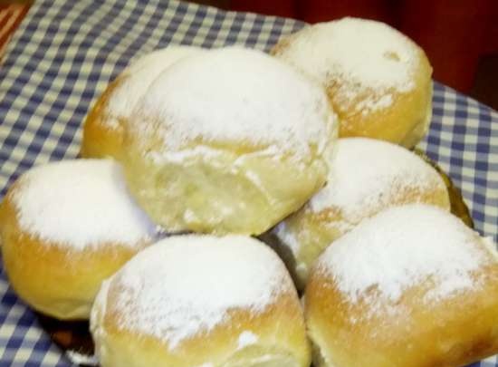 Sufganiet fánk a sütőből