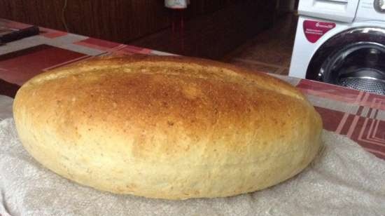 Sourdough and liquid yeast multi-grain bread