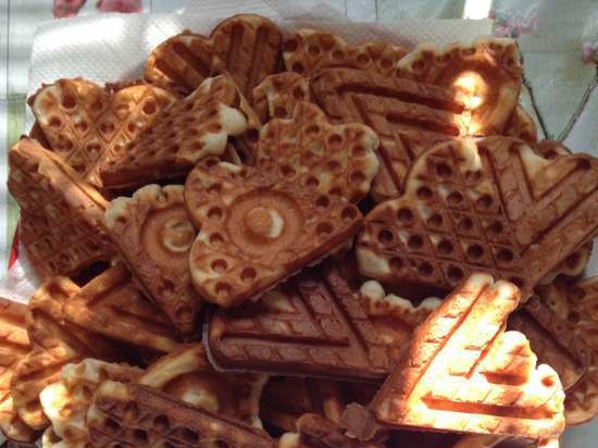 Waffles de cuajada y coco