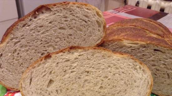 Pan de manzana con levadura líquida en una panificadora