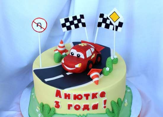 Cakes based on the cartoon Cars