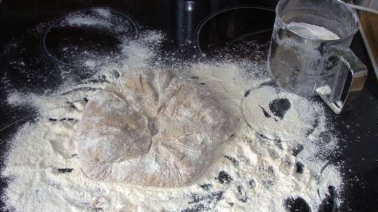 Pan de trigo con masa madre de centeno con linaza, salvado