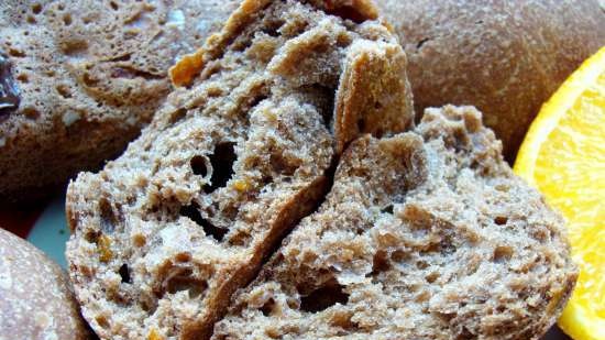 Pane al cioccolato e arancia con latte di mandorle