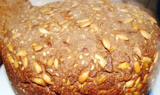 Pâine germană de cereale groase - Vollkorn Brot cu drojdie lichidă de banane