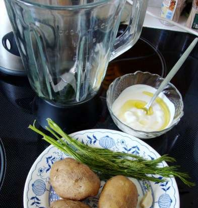 Groene aardappelsalade