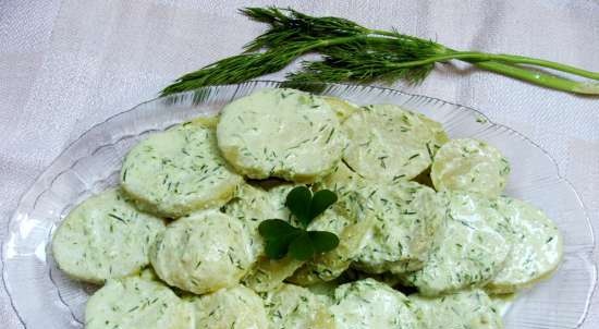 Groene aardappelsalade