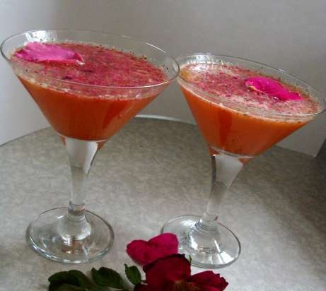 Fruit cocktail pink sunset