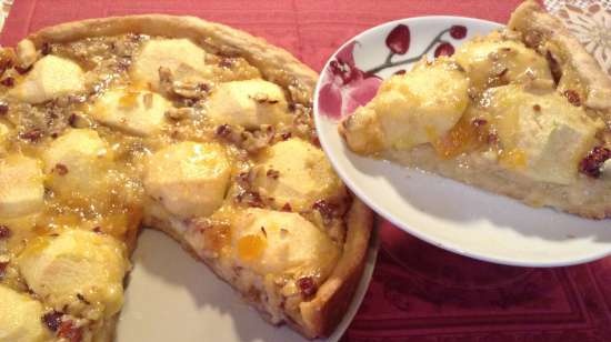 Torta di mele con marmellata di albicocche (Apfelkuchen mit Aprikosenkonfiture)