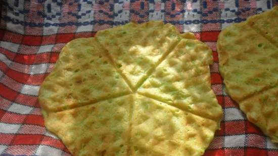 Zucchini pancake sa isang waffle iron