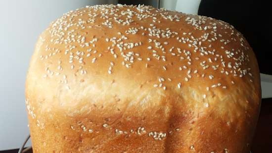 Pane al sesamo con miele e latte (macchina per il pane)