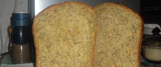 Orange bread with poppy seeds (bread maker)