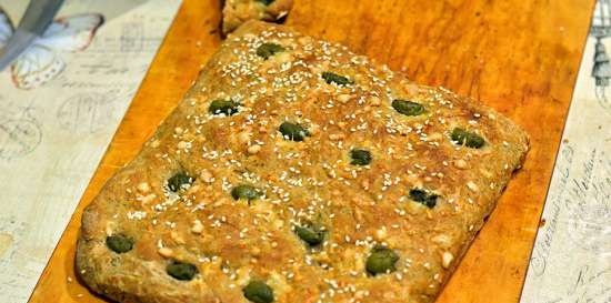 Búza-rozs majdnem Focaccia