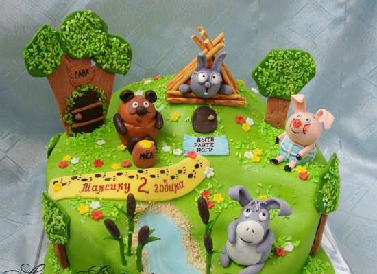 Torte basate sul cartone animato Winnie the Pooh e tutto, tutto, tutto