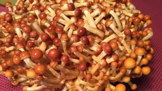 Salad Trung Quốc với đinh hương vàng (nấm enoki)