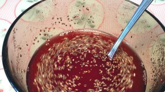 Limonata al mirtillo rosso con semi di chia (Chia aqua fresca)