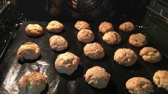 Galletas con queso parmesano, cebolleta y ajo (pizzero o horno Princess)