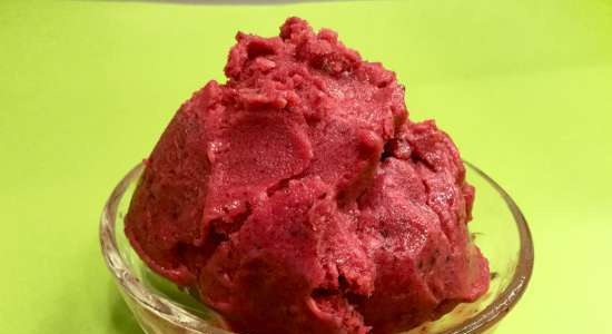 Light ice cream with black currant on agar-agar (Brand 3812 ice cream maker)